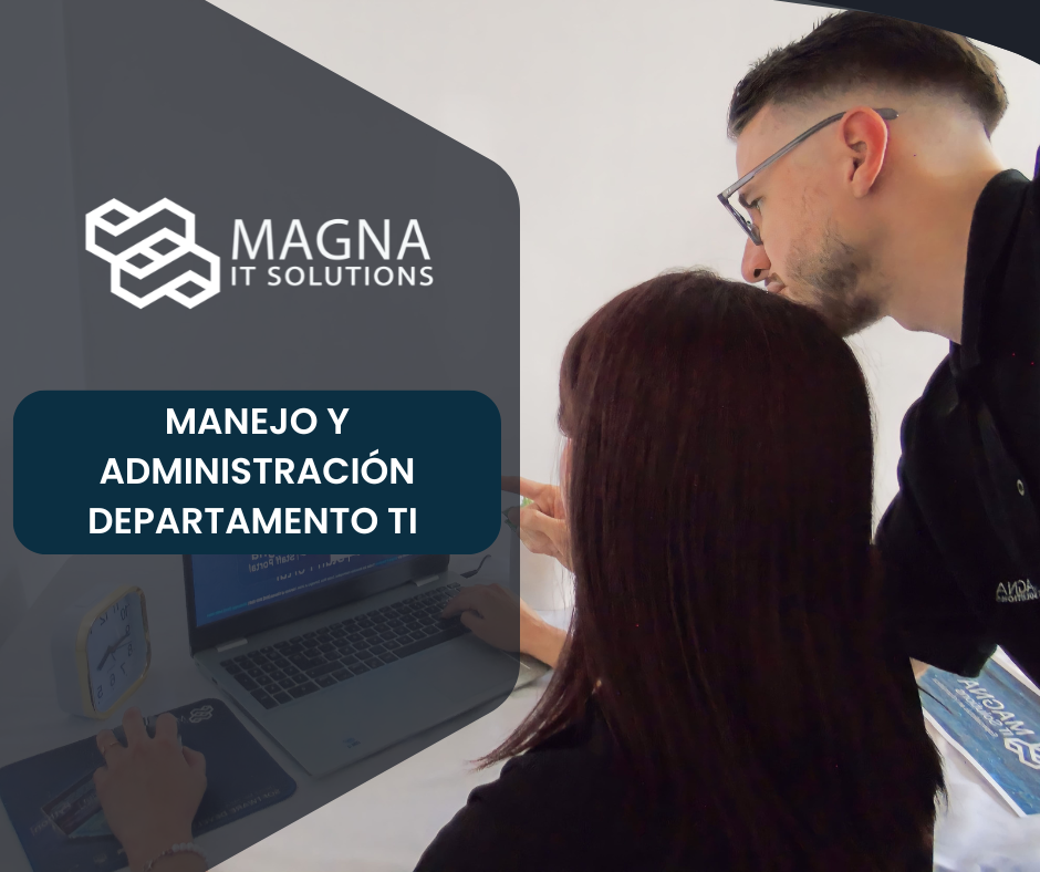 Equipo de especialistas de Magna IT Solutions  infraestructura TI empresarial: monitoreo de redes, soporte especializado y administración proactiva de sistemas.